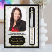 Afstuderen met foto Plaque White Fotoplaat