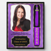 Afstuderen met foto's Plaque Paars Fotoplaat (Voorkant)