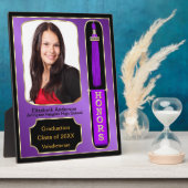 Afstuderen met foto's Plaque Paars Fotoplaat (Zijkant)