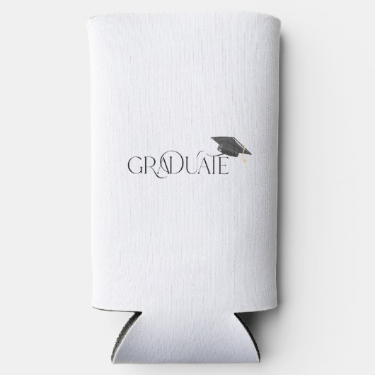 Afstuderen met Graduation Cap Custom Seltzer Blikjeskoeler (Voorkant)
