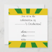 Afstuderen met groene en gouden kleuren kaart (Achterkant)