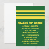 Afstuderen met groene of gele streep kaart (Voorkant / Achterkant)