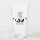 Afstuderen met het Afstuderen Naam Glas (Achterkant)