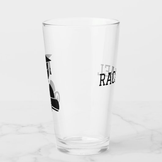 Afstuderen met het Afstuderen Naam Glas (Links)