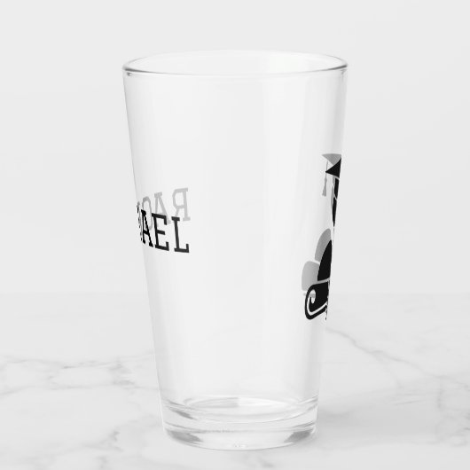 Afstuderen met het Afstuderen Naam Glas (Rechts)