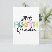 Afstuderen met hoge vlucht uit de voorste klas bedankkaart (Staand voorkant)