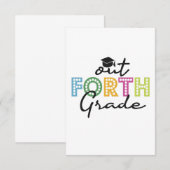 Afstuderen met hoge vlucht uit de voorste klas bedankkaart (Voorkant / Achterkant)