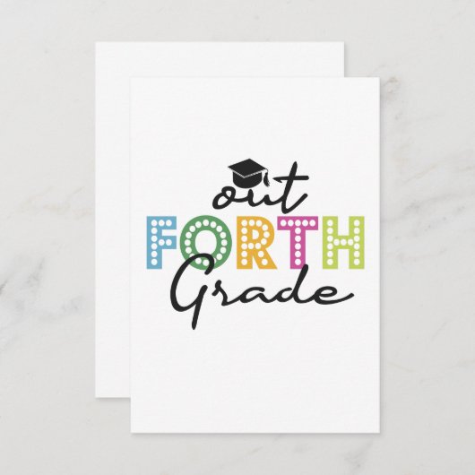 Afstuderen met hoge vlucht uit de voorste klas bedankkaart (Voorkant / Achterkant)