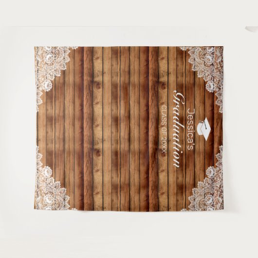 Afstuderen met houtafstand Foto achtergrond Wandkleed (Voorkant (horizontaal))