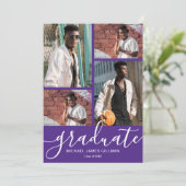 Afstuderen met meerdere foto's aankondiging (Staand voorkant)