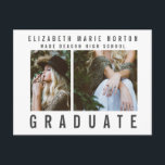 Afstuderen met meerdere foto's modern briefkaart<br><div class="desc">Moderne,  grafische,  multi-foto afstuderen briefkaart,  Deel van een collectie.</div>