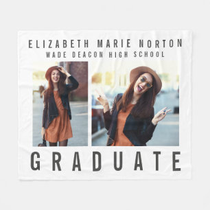 Afstuderen met meerdere foto's modern fleece deken