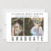 Afstuderen met meerdere foto's modern magnetische uitnodiging (Voorkant)