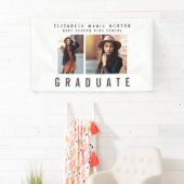 Afstuderen met meerdere foto's modern spandoek (Insitu)