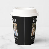 Afstuderen met meerdere foto's zwart-wit papieren bekers (Rechts)