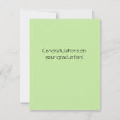 Afstuderen met Meisje Holding Ballonnen Bedankkaart (Achterkant)