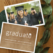 Afstuderen met minimale Afstuderen fotofotopapier Aankondiging