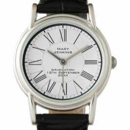 Afstuderen met Naam en Datum volgen Horloge