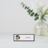 Afstuderen met Pet en diplomatie Contactkaartje (Staand voorkant)