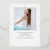 Afstuderen met reservegladde Folie foto Folie Uitnodiging (Achterkant)