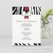 Afstuderen met ribbon Crest Zebra Pattern Kaart (Staand voorkant)