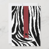 Afstuderen met ribbon Crest Zebra Pattern Kaart (Achterkant)