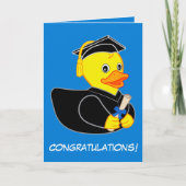 Afstuderen met Rubber Ducky Cartoon Kaart (Voorkant)