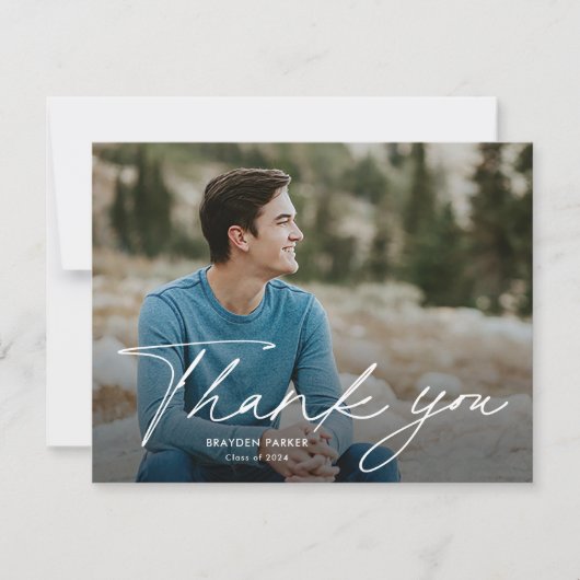 Afstuderen met Script-foto's Bedankkaart (Voorkant)