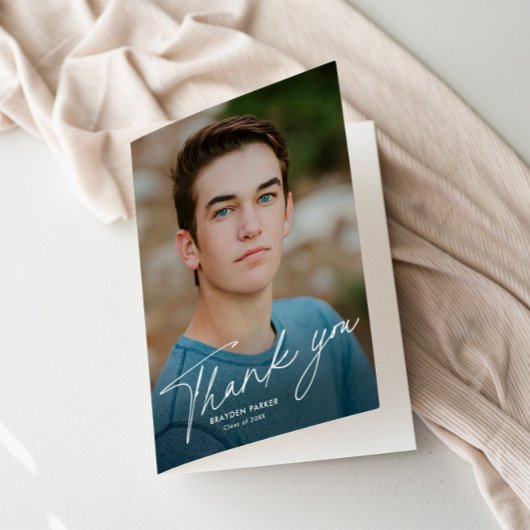 Afstuderen met Script-foto's Bedankkaart