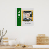 Afstuderen met structuur voor groene en goudschool poster (Keuken)