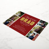 Afstuderen met Varsity Pride Folie EDITABLE KLOR F Uitnodiging (Gedraaid)