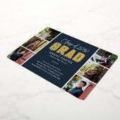 Afstuderen met Varsity Pride Folie EDITABLE KLOR F Uitnodiging (Gedraaid)