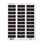 Afstuderen met zwart/wit Pet met roze Lijst Etiket (Full Sheet)