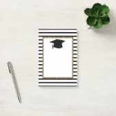 Afstuderen met zwarte en goudglitter post-it® notes (Kantoor)