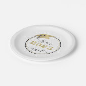 Afstuderen Metallic Gold Pet Script Class of 2022 Papieren Bordje (Gekanteld)