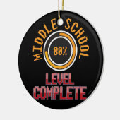 Afstuderen middelbare school 8e graad voltooid keramisch ornament (Links)