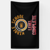 Afstuderen middelbare school 8e graad voltooid spandoek (Verticaal)