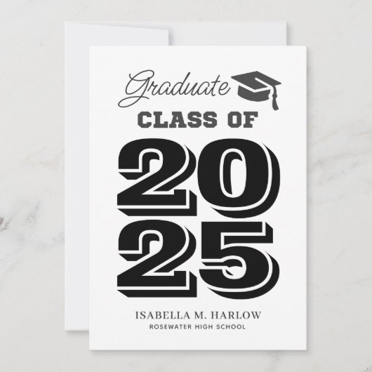 Afstuderen middelbare school Afstuderen Aankondiging (Voorkant)