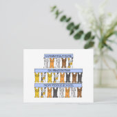 Afstuderen middelbare school briefkaart (Staand voorkant)