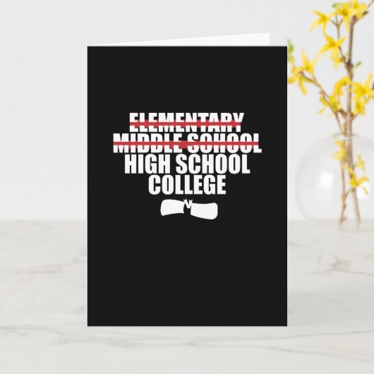 Afstuderen middelbare school kaart (Gele Bloem)