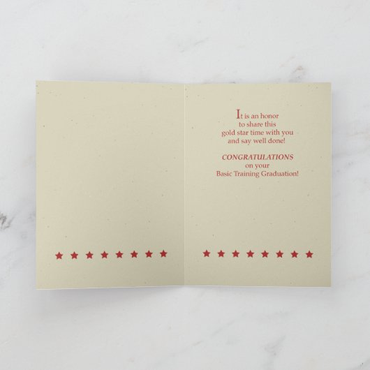 Afstuderen militaire basisopleiding gefeliciteerd kaart (Binnen)
