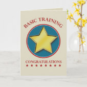 Afstuderen militaire basisopleiding gefeliciteerd kaart (Gele Bloem)