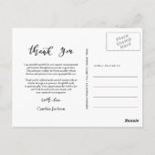 Afstuderen Minimale foto Dank u Casual script Briefkaart (Achterkant)
