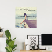 Afstuderen Minimale Foto met Naam en Klasse Jaar Poster (Thuiskantoor)