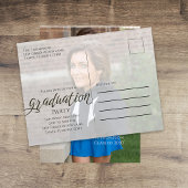 Afstuderen minimalistisch modern twee-fotoscript briefkaart