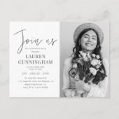 Afstuderen minimalistische, eenvoudige grafische f briefkaart (Voorkant)