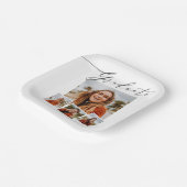 Afstuderen minimalistische foto Afstudeerder parti Papieren Bordje (Gebogen)