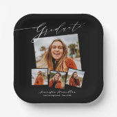 Afstuderen minimalistische foto Afstudeerder parti Papieren Bordje (Voorkant)