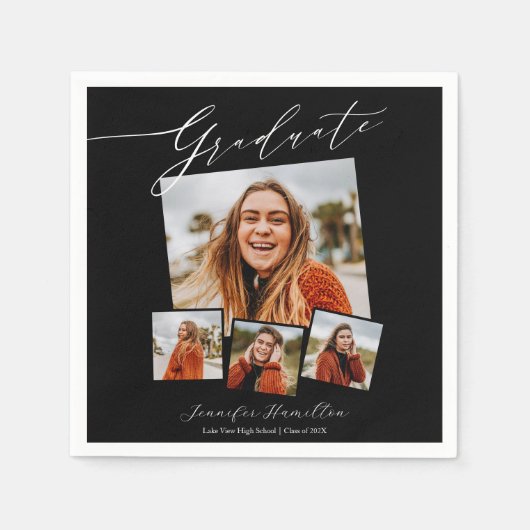 Afstuderen minimalistische foto Afstudeerder parti Servet (Voorkant)