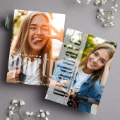 Afstuderen minimalistische foto koele typografie aankondiging